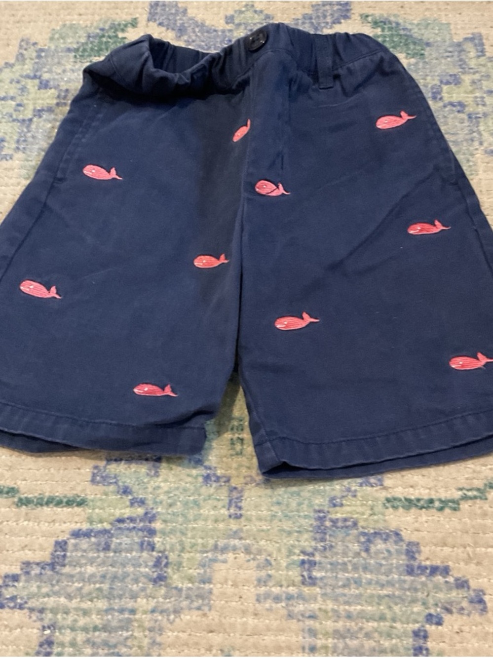 Navy Kids' Whale-Print Pull-On Shorts